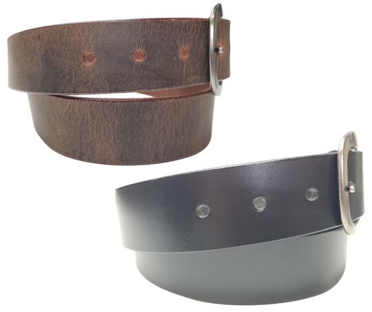 Go retro with our Ashbury Leather Belt, channeling those far-out 60's and 70's vibes! The 1 1/2" strap comes in classic Black or Brown, perfect for pairing with your trusty jeans and that beloved Grateful Dead tee. Feeling adventurous? Snap off the buckle for a quick style switch-up! Swing by our Smyrna, TN shop—just a stone's throw from Nashville's happening downtown scene.