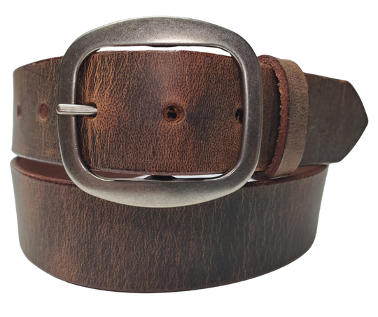 Go retro with our Ashbury Leather Belt, channeling those far-out 60's and 70's vibes! The 1 1/2" strap comes in classic Black or Brown, perfect for pairing with your trusty jeans and that beloved Grateful Dead tee. Feeling adventurous? Snap off the buckle for a quick style switch-up! Swing by our Smyrna, TN shop—just a stone's throw from Nashville's happening downtown scene.