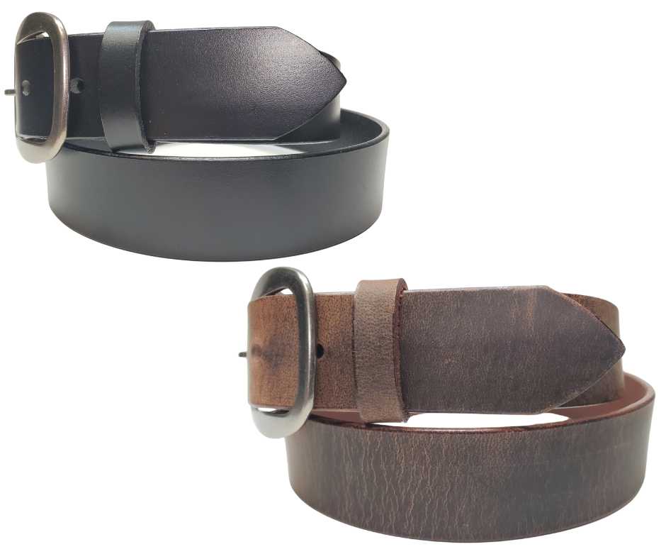 Go retro with our Ashbury Leather Belt, channeling those far-out 60's and 70's vibes! The 1 1/2" strap comes in classic Black or Brown, perfect for pairing with your trusty jeans and that beloved Grateful Dead tee. Feeling adventurous? Snap off the buckle for a quick style switch-up! Swing by our Smyrna, TN shop—just a stone's throw from Nashville's happening downtown scene.