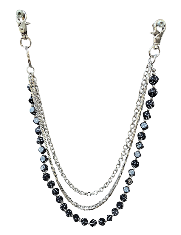 No risk when you Roll the Bones with this Stainless Wallet or Jean chain. Use to hold your wallet close or to your favorite juke joint. Steel makes for a Rugged yet classic look. The Stainless Steel chain creates a edgy Rocker/Biker look. Get yours at our Smyrna, TN store not far from Boswells in Nashville.

Approx. 24"Length