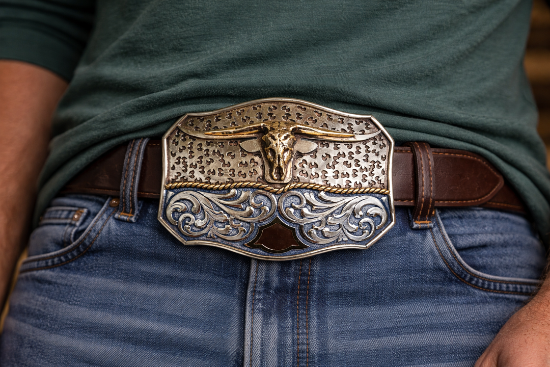 Winter Wind Longhorn Buckle