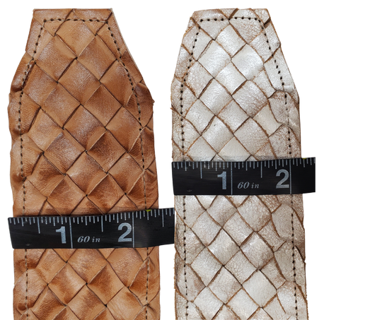 Width measurement - The Dreamweaver Wide braid distressed leather belt adorned with a octagon shaped metal buckle, the effortlessly infuses a touch of Vintage and Boho into your style. Whether worn on the waist or the hip, this belt stands as a remarkable addition to any wardrobe. Now stocked at our Smyrna, TN shop not far from 12th Ave. in Nashville.