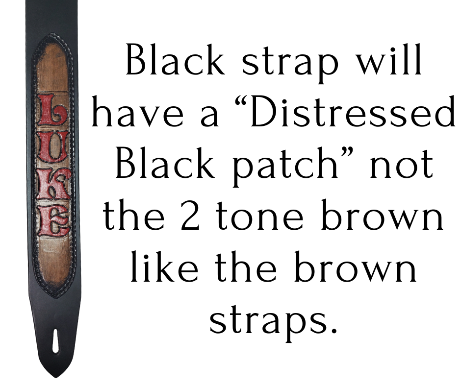 Red letters for Black strap