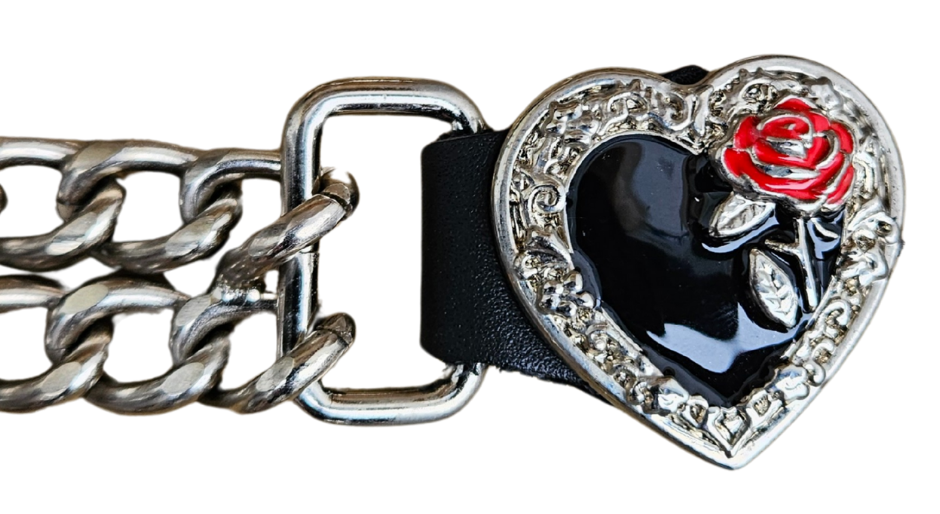 Vest Chains...a great accessory for your vest. Sure they look great but they offer some great options for your riding. In our experience most folks will use at least 2 but some will go with more, it's your choice. These options are the basic chrome plated double chain with leather ends (with exception of Single Chain). The average length is approx. 4"- 4 1/2" long. Snaps are attached with a leather folded part. Please note the ladies vests snap opposite side to the men. Each Sold Individually. 