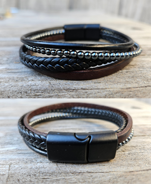 Artisanal Turkish braided Leather Bracelets. Designed for Comfort and Tailored for a regular fit, these bracelets offer a comfortable wear experience for any wrist size. Whether worn solo or layered with other accessories these are suitable for both men and women. New to our shop in Smyrna, TN.

Fit&