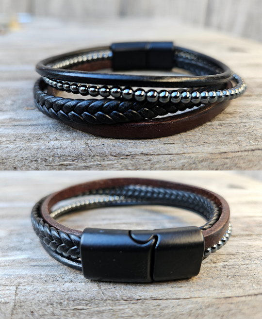 Artisanal Turkish braided Leather Bracelets. Designed for Comfort and Tailored for a regular fit, these bracelets offer a comfortable wear experience for any wrist size. Whether worn solo or layered with other accessories these are suitable for both men and women. New to our shop in Smyrna, TN.

Fit&