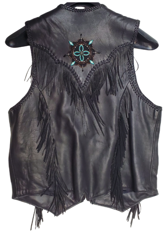 Arturo Fringe Bead Work Vest
