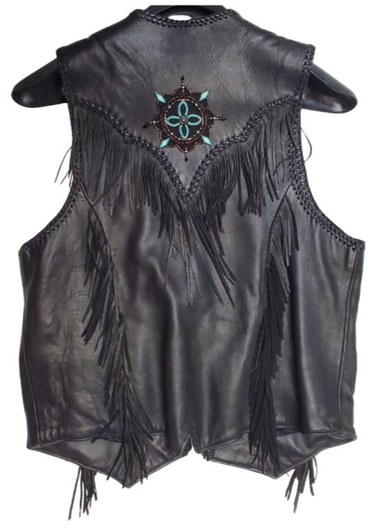 Arturo Fringe Bead Work Vest
