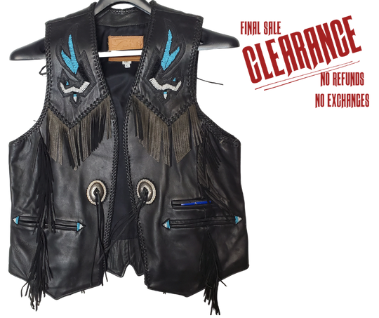 Arturo Fringe Bead Work Vest