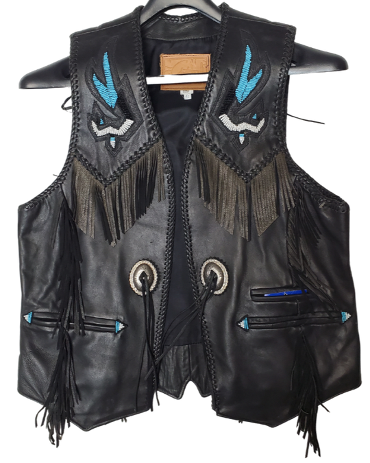 Arturo Fringe Bead Work Vest