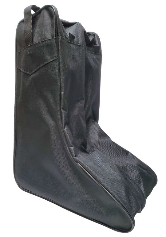 Black-If you travel any at all this the best way to protect your expensive boots. This Nylon Travel Boot Bag will make travel with your favorite boots much easier to navigate those carry on rules or just keep them separate from your other stuff especially if you have exotic boots. Easily zip up a right and left pair of boots to keep them in one place. A new item at our Smyrna, TN shop just a short trip from crazy downtown Nashville! Choose Black or Brown. Imported.