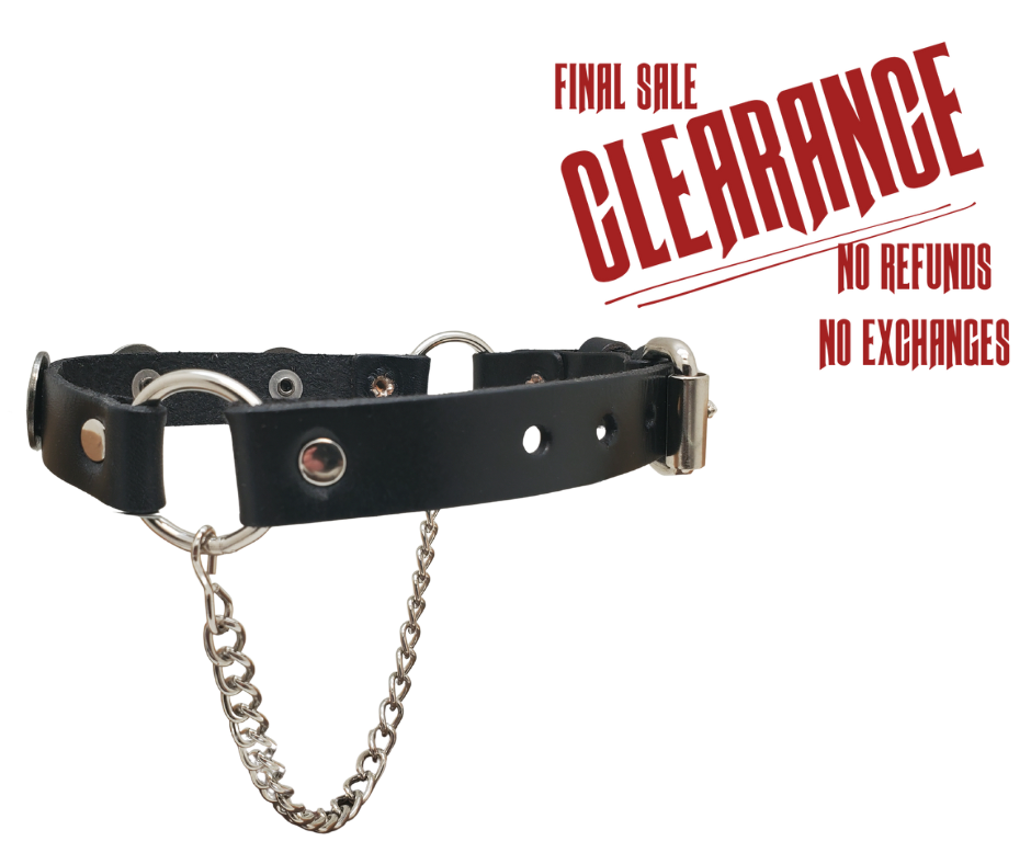 Rock up your boot game with Leather Boot Chains! Choose your favorite concho or rock all chains. Bring out your inner risk-taker, with a look that looks back to the wild "Dead or Alive" hair days of MTV. The black leather straps are held together by 2 rings and 3 conchos on top, while a chrome chain adds boldness to the sole. Perfect for most WESTERN style boots, these chains aren't meant for heavy work boots. Find them at our local shop in Smyrna, TN, just a short drive from Nashville! Sold by pairs.