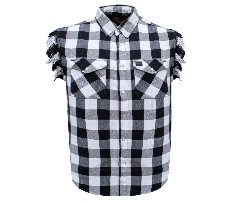 Checkered B&W Sleeveless Shirt