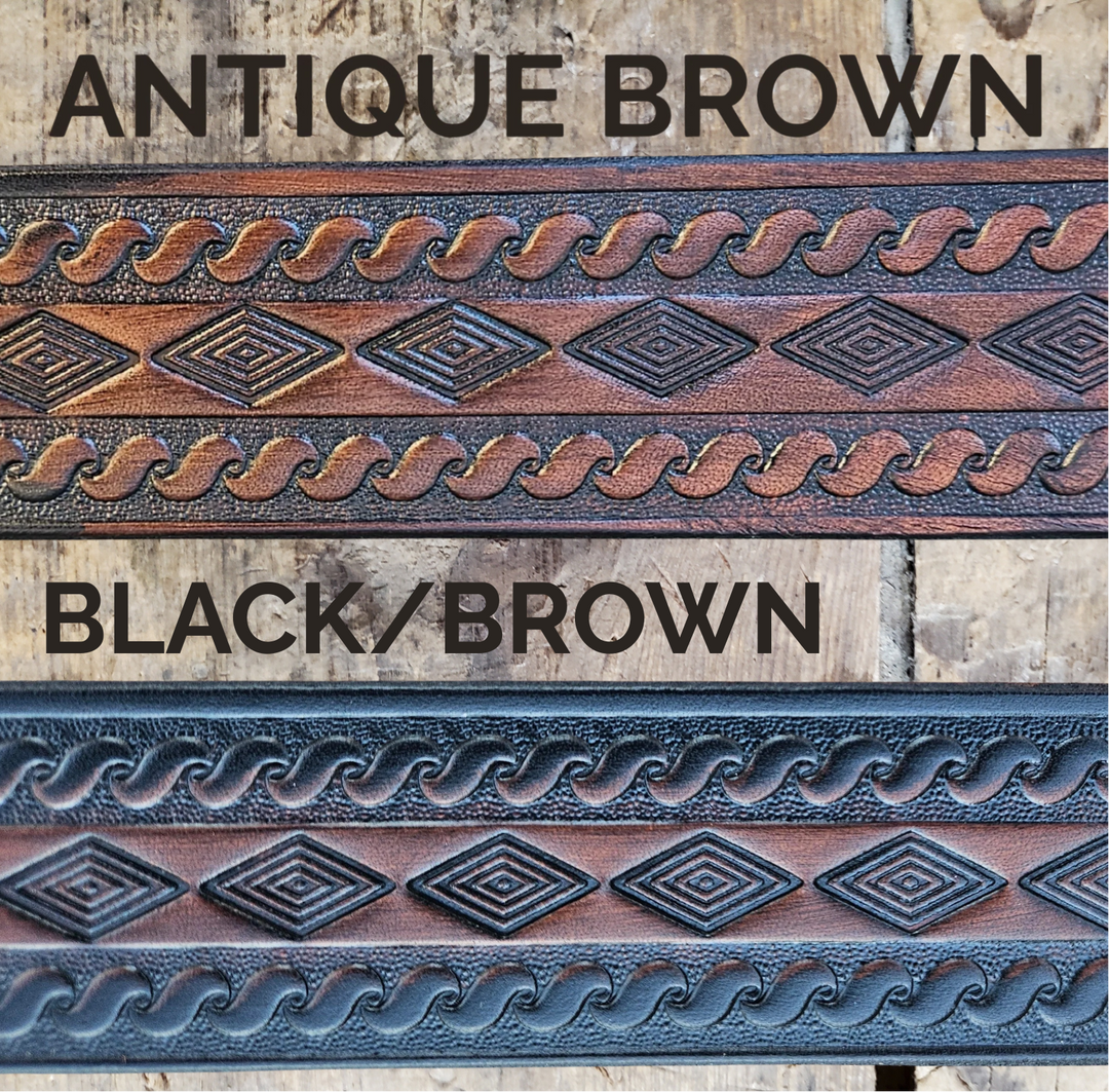 Banjo handmade Western leather belt design only