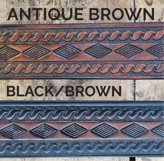 Banjo handmade Western leather belt design only