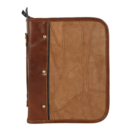 Brown leather zippered Bible cover available online and in the store in Smyrna, TN.