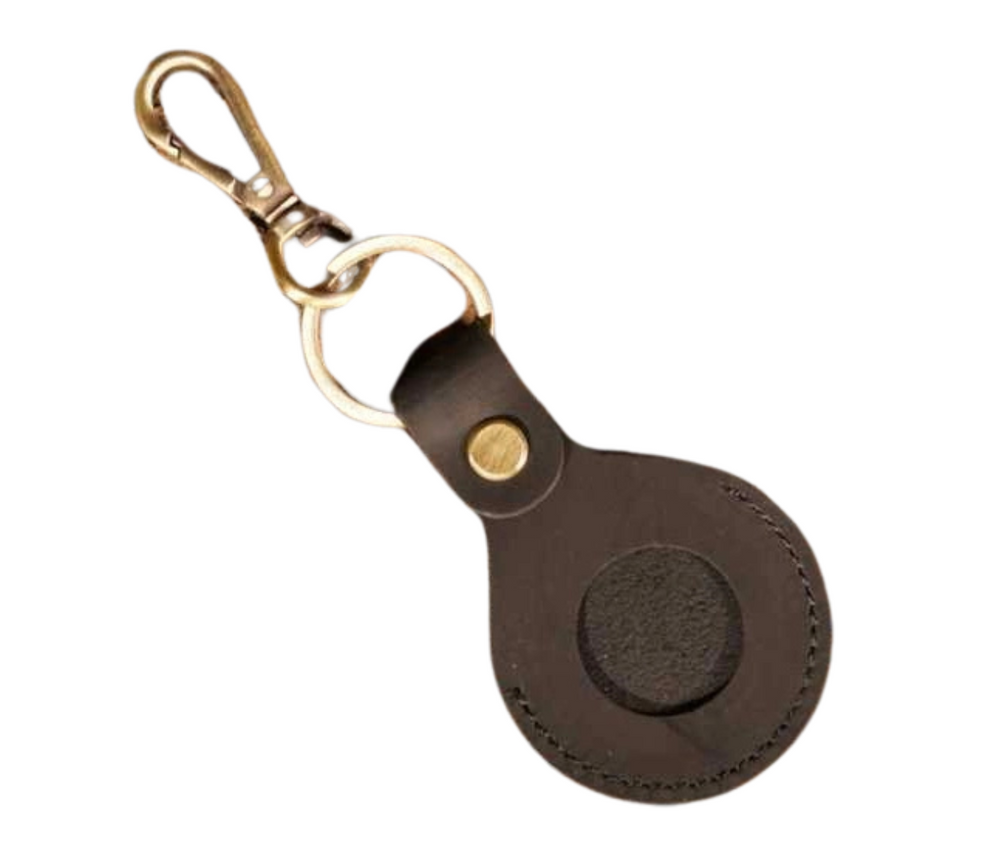 Leather Air Tag Keychain Case