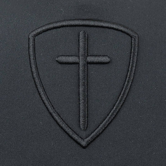 Thrive where you are planted in this “Solid Black Cross And Shield” Cap by Kerusso . Black with a tone-on-tone lofted embroidery design. God sent His only Son, Jesus Christ, to die on the cross in exchange for our sins. We sell these at our Smyrna, TN shop because we BELIEVE too!


Color: Black * 100% Polyester
Mid-Rise structured; flat bill
Lofted embroidery * Mesh back with snap closure
Do not launder
One size fits most