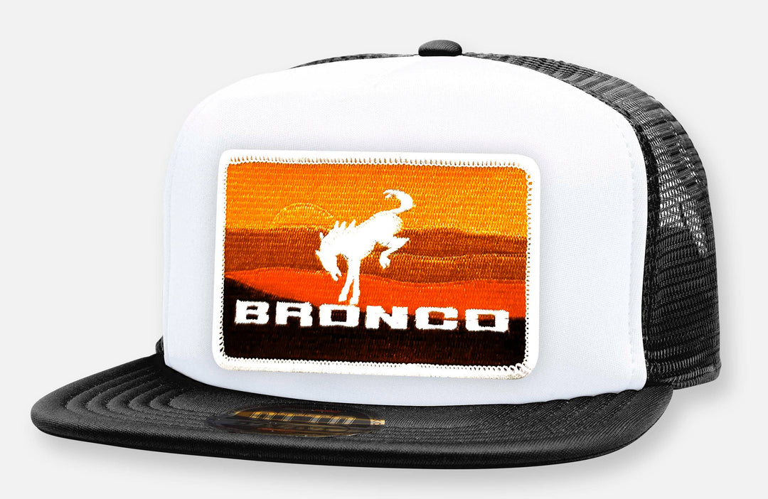 Remember when the Bronco ruled the trails, the dunes, and every backroad in between? This vintage Bronco curved bill patch hat brings back all that nostalgia of one of the coolest four-wheel drives ever made. From the first-gen classics of the &