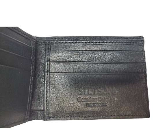 Made from authentic Classic Black or Cigar Brown Caiman leather, this bi-fold wallet blends classic western flair with luxurious materials that turn heads. True to Stetson’s legendary dedication to quality and craftsmanship, it offers 6 card slots, 2 hidden pockets underneath, and a spacious cash compartment. Available now at our Smyrna, TN store, just a short drive from downtown Nashville. Proudly made in Mexico.