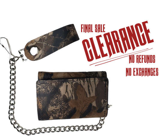 "CAMO" Tri-Fold Chain Wallet