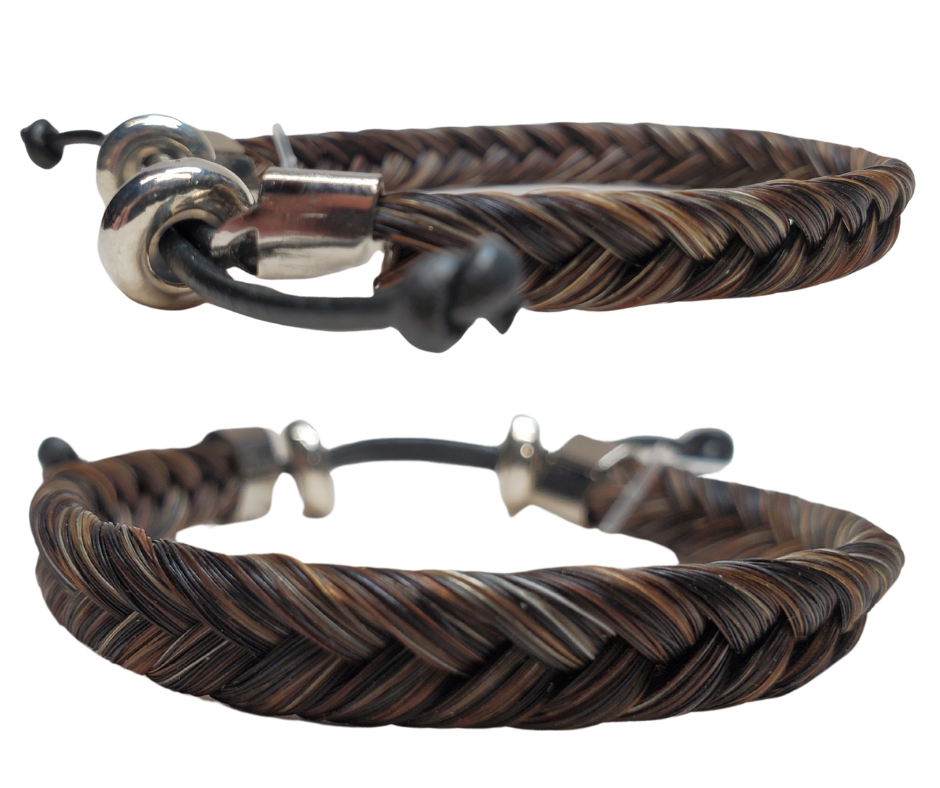 Discover the timeless charm of Braided Horsehair in our classic Western style bracelet. Features strong adjustable slider for durability. To ensure a comfortable fit, wear it snug or even take it in the water - just be sure to remove it before swimming or showering. You can find these at our shop in Smyrna, TN, conveniently located just a short drive away on I-24 from Nashville.