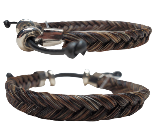 Discover the timeless charm of Braided Horsehair in our classic Western style bracelet. Features strong adjustable slider for durability. To ensure a comfortable fit, wear it snug or even take it in the water - just be sure to remove it before swimming or showering. You can find these at our shop in Smyrna, TN, conveniently located just a short drive away on I-24 from Nashville.