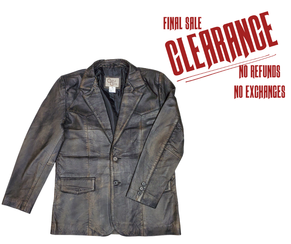 The "Carson" Distressed Brown Blazer Jacket CLOSEOUT!