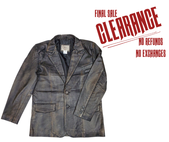 The "Carson" Distressed Brown Blazer Jacket CLOSEOUT!