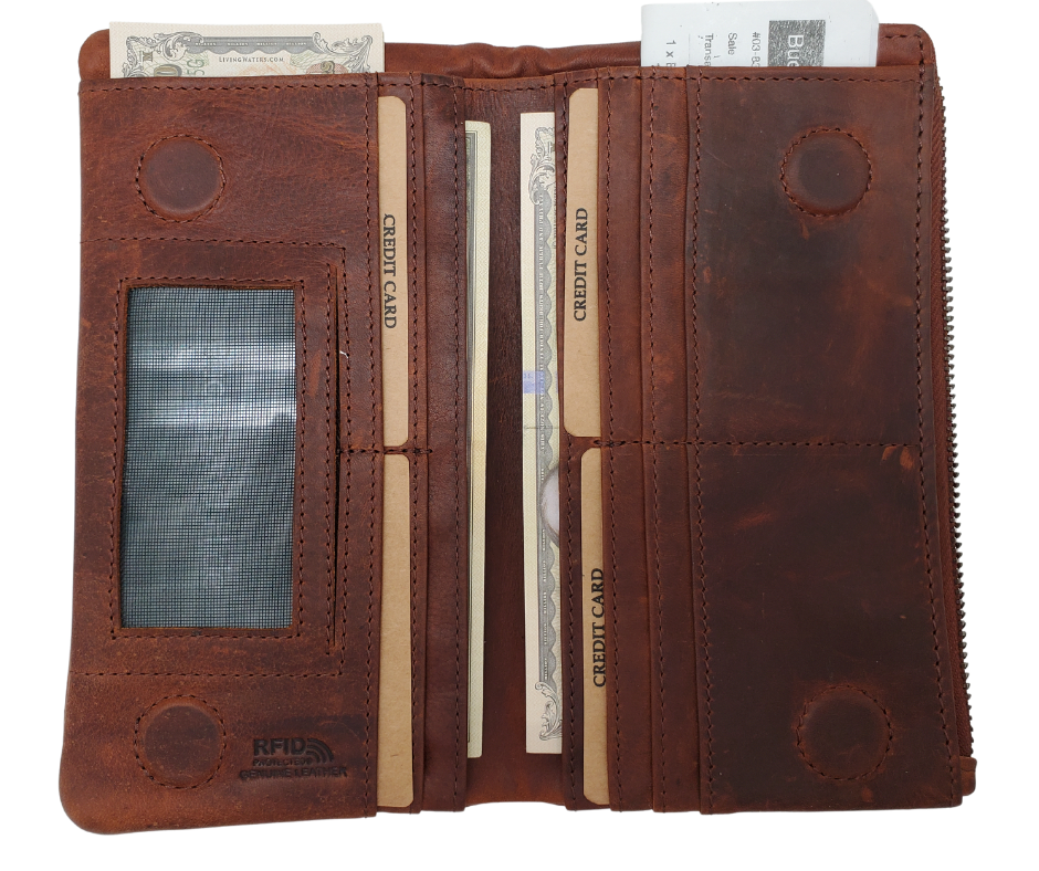 The "Charlotte" Soft Leather Clutch Wallet