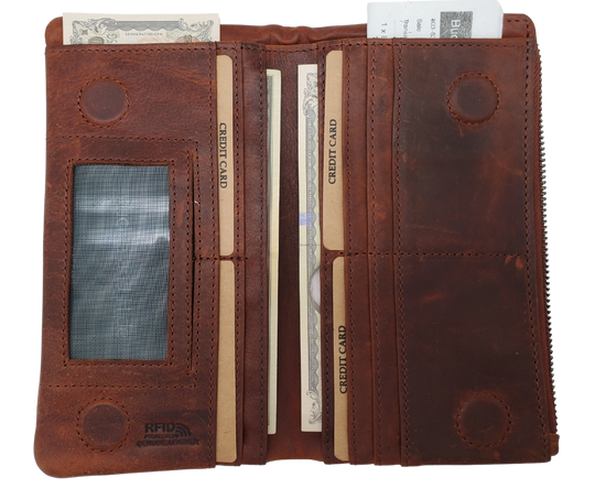 The "Charlotte" Soft Leather Clutch Wallet