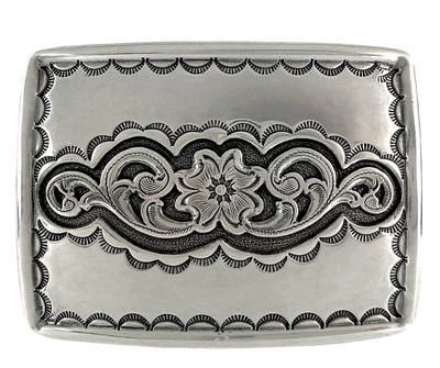 Bring iconic Western style to your outfit with this classic belt buckle. Works with any leather snap-on belt from this site, or make your own for a custom look. Measurement: 3 1/8" x 2 3/8"; Fits 1 1/2" belts. Featuring an antique-plated zinc finish! Pick yours up at our Smyrna,TN shop a short ride from downtown Nashville!