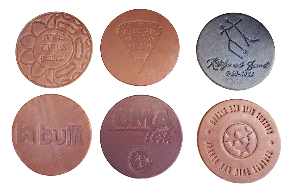 Let us put your LOGO/EVENT on Leather!