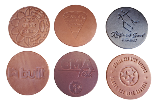 Let us put your LOGO/EVENT on Leather!