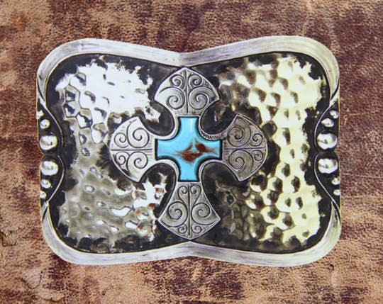 The Chief Arrow buckle is made from German Silver(nickel and brass alloy)or iron metal base. These buckles have motifs made of copper, iron or brass and some are adorned with synthetic stones. In order to give you the quality and long lasting final product. Available at our Smyrna, TN shop just outside of Nashville.
