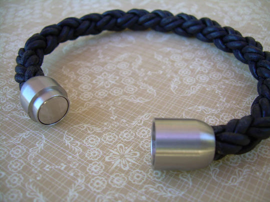 Thick Braid Leather Bracelet CLOSEOUT!