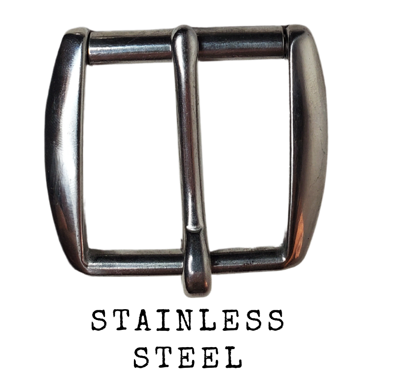 If you need a upgrade for your current belt or want a different look we have a selection of what we call Basic buckles. Stop in our shop in Smyrna, TN, just outside of Nashville. This is a Heavy duty Roller style Great for heavy work belts.   Color - Stainless Steel ,1 3/4" width