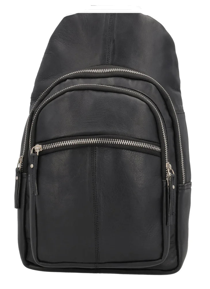 The Harley Sling Backpack is crafted from soft, genuine lambskin leather. The full-back compartment has a zippered pocket, while the middle zippered pocket serves as the concealed carry compartment. The bottom zippered pocket provides extra storage for your essentials. The back of the backpack is lined with breathable nylon mesh, for ventilation. Part of our Carry Conceal Handbags at our Smyrna, TN shop.