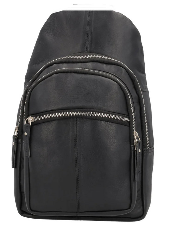 The Harley Sling Backpack is crafted from soft, genuine lambskin leather. The full-back compartment has a zippered pocket, while the middle zippered pocket serves as the concealed carry compartment. The bottom zippered pocket provides extra storage for your essentials. The back of the backpack is lined with breathable nylon mesh, for ventilation. Part of our Carry Conceal Handbags at our Smyrna, TN shop.