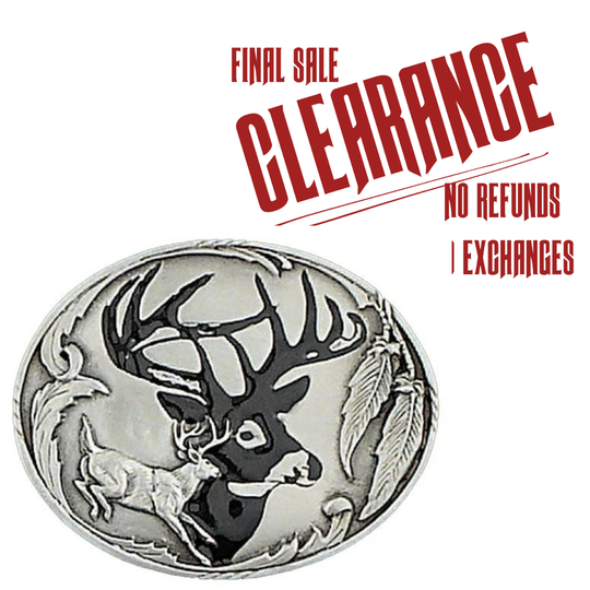 Deer Head Belt Buckle CLOSEOUT!