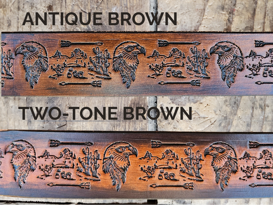 Desert Arrows eagle and Southwestern desert belt design