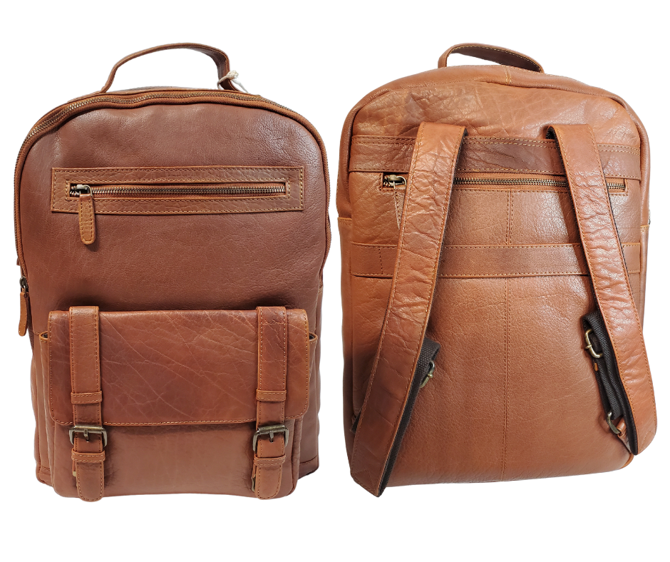 The Educator Leather Business Backpack Bag – Buckle and Hide Leather