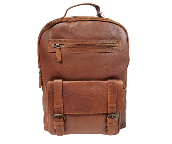 business backpack with8 leather accents The Educator Leather Business Backpack Bag