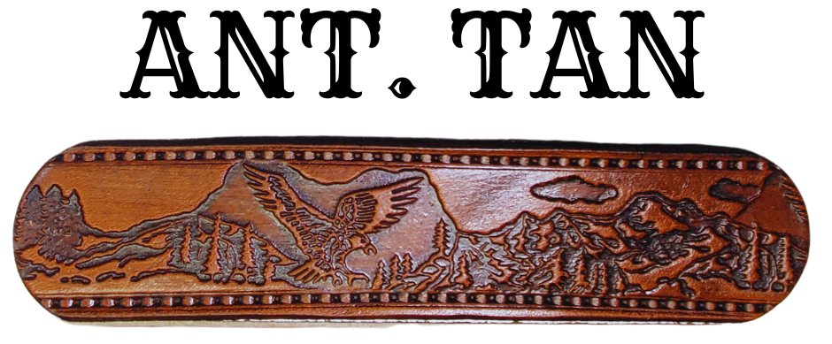 Get ready for an unforgettable climb to the top with The "Eagle Mountain" Name Belt! This one-of-a-kind belt features a 1 1/2" width and is hand-stained with a strip of vegetable tanned leather. The bold design includes a embossed Stitch border and Eagle center pattern, while the solid brass buckle in antique nickel finish adds a touch of ruggedness. Handcrafted at our shop in Smyrna, Tennessee, just outside Nashville.