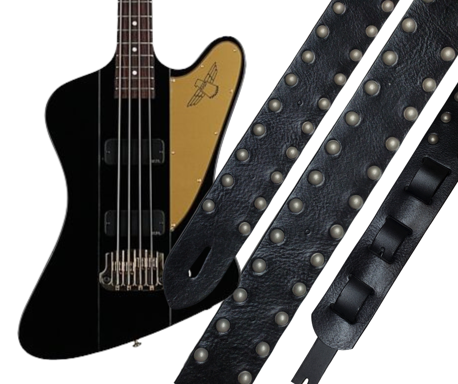 Metal and Leather have been staple for years in Rock music and accessories!  "This 2" wide Guitar Strap is a nod to that classic influence. It's made from 1/8" thick Classic Black Pebble Grain Cowhide and after some gig's it'll look like you bought in a Vintage shop. The classic adjustment style goes from approx. 42" to 56" at it's longest . Made just outside Nashville in our Smyrna, TN. shop. It will need a bit of time to "break in" but will get a great patina over time. 