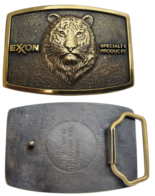 Vintage exxon belt buckle