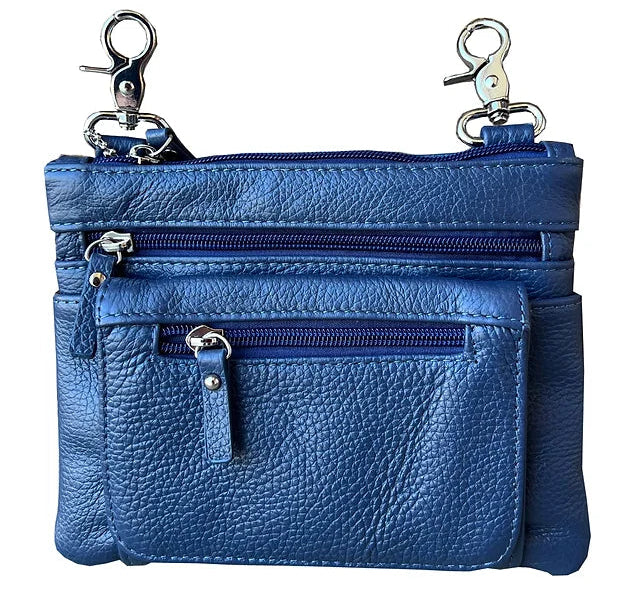 Out Everyday Crossbody Bag is simple. It can be used as a Crossbody bag with the included strap that easily clips on or off or clip it to your belt loops if you wear jeans a lot. A solid bag for the price. Stocked at our Smyrna, TN shop.

Choose from 5 Colors. Wine, Black, Blue, Dark Brown or Light brown