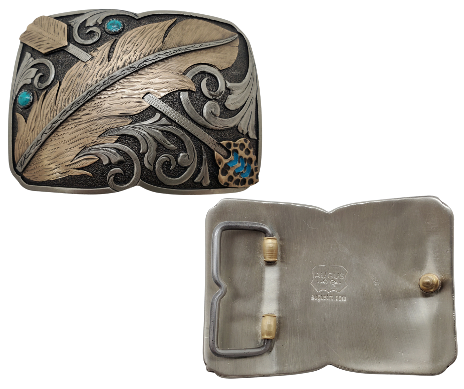 Feathers are widely believed among North American Indians to signify the connection between The Creator, the owner of the feather, and the bird from whom the feather came. Deeply revered, the feather symbolizes high honor, power, wisdom, trust, strength, and freedom. As such, feathers are seen as gifts from the sky. Available at our Smyrna, TN shop just outside of Nashville.
Approx. Width 4” Height 3”
fit&