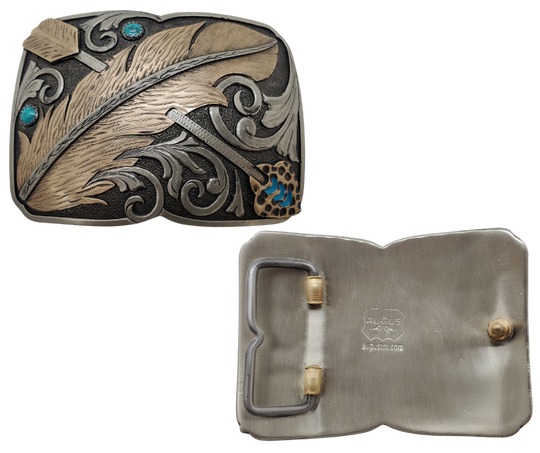 Feathers are widely believed among North American Indians to signify the connection between The Creator, the owner of the feather, and the bird from whom the feather came. Deeply revered, the feather symbolizes high honor, power, wisdom, trust, strength, and freedom. As such, feathers are seen as gifts from the sky. Available at our Smyrna, TN shop just outside of Nashville.
Approx. Width 4” Height 3”
fit&