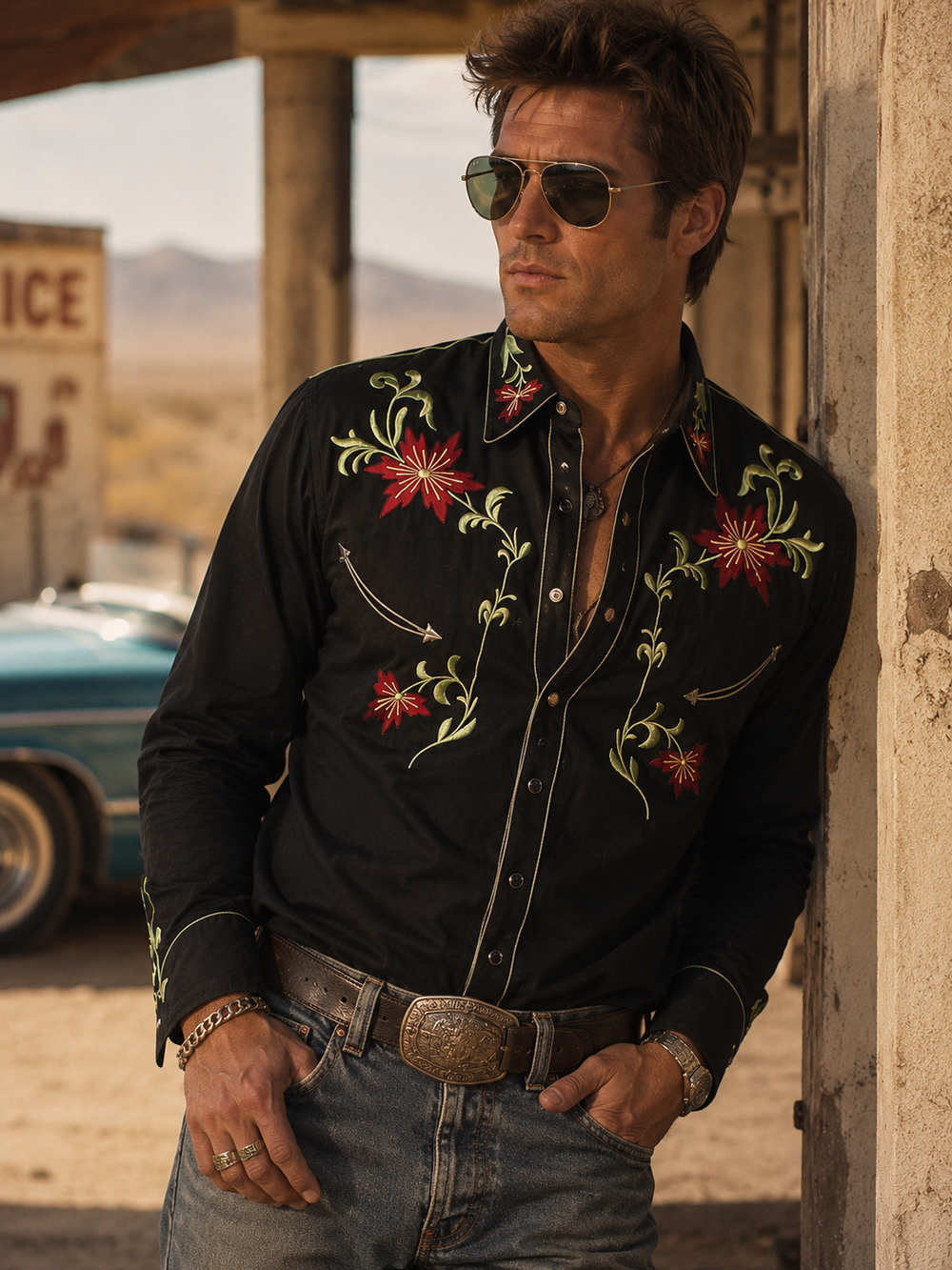Western Shirts with Floral Embroidery never go out of style! Inspired by classic cowboy movies, these timeless designs are favorites of today’s country stars and rock icons alike. Pair them with your favorite ripped jeans for a casual vibe or dress them up with sharp jeans for a night out. Just arrived at our Smyrna, TN shop, just a stone’s throw from Music Row in downtown Nashville!